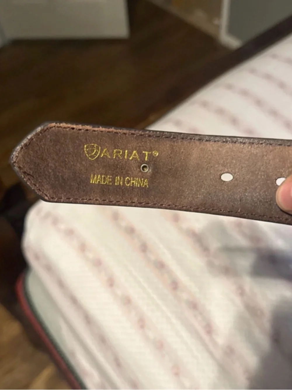 Ariat brown tooled